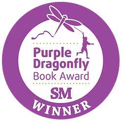 Purple Dragonfly Book Award winner badge