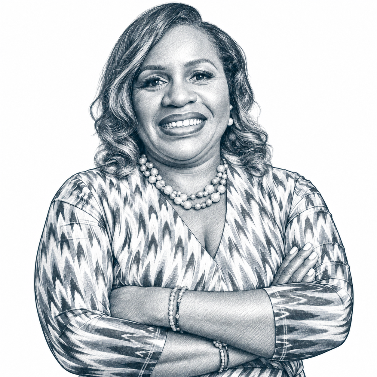 Sketch portrait of Sheila R. Thomas, Ed. D.